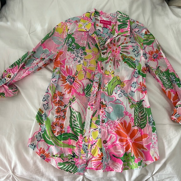 Lilly Pulitzer for target xs button down shirt - Picture 1 of 4